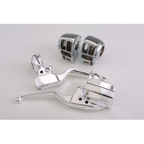 PartzBiz HD: 4420184-Custom Chrome H/Bar Controls for Harley Touring w /Radio | 627701 PartzBiz HD: 4420184-Custom Chrome H/Bar Controls for Harley Touring w /Radio | 627701