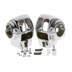 PartzBiz HD 652016 - ตัวเรือนสวิตช์แฮนด์รถ Chrome แบบกำหนดเองสำหรับรุ่น Touring ของ Harley 96-06 วิทยุเท่านั้น | 652016 PartzBiz HD 652016 - ตัวเรือนสวิตช์แฮนด์รถ Chrome แบบกำหนดเองสำหรับรุ่น Touring ของ Harley 96-06 วิทยุเท่านั้น | 652016