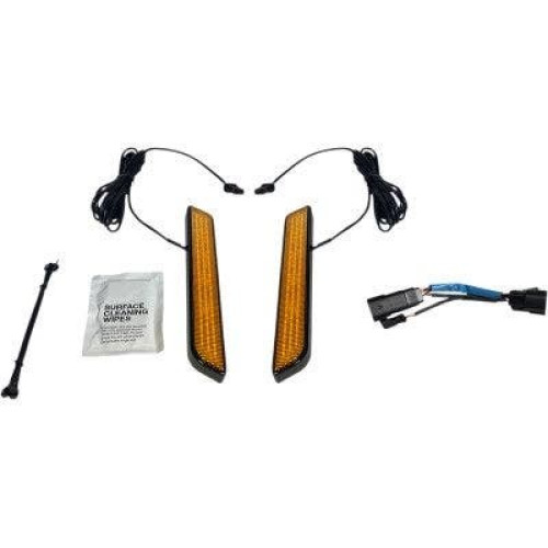 PartzBiz HD: -Custom Dynamics LED Front Fork Lightz Amber Lens Black Harley CVO 09-13 CD-FORK-SS8-AB 2040-2659 20402659 electra road street glide king tri trike touring best for buy