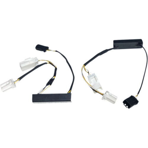 PartzBiz HD: -Custom Dynamics Micro Bullet Amber/White Wiring Adapter Plug n Play Dyna 12-17 Harley
