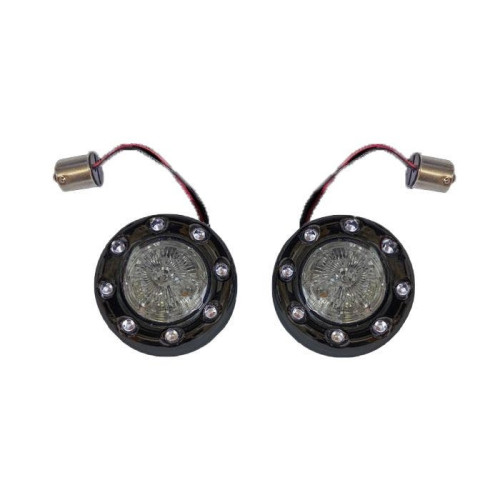 PartzBiz HD: -Custom Dynamics PRObeam¬†Black Bullet Ringz 1156 Rear LED Turn Signals Smoke Lens