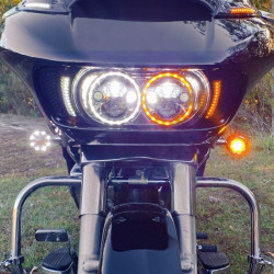 PartzBiz HD PB-BR-AW-JAE-BS - Custom Dynamics Bullet Ringz JAE Chrome Amber White LEDs Smoke Front Turn Signal | BTRC-AW-JAE-S PartzBiz HD PB-BR-AW-JAE-BS - Custom Dynamics Bullet Ringz JAE Chrome Amber White LEDs Smoke Front Turn Signal | BTRC-AW-JAE-S