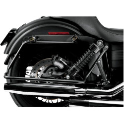 PartzBiz HD DS35010626 - Cycle Visions CV7400B Bagger Tail Kit for Dyna FXD 06-17 Black Saddlebag Mounts
