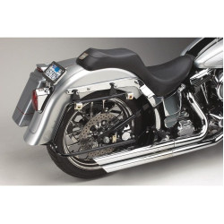 PartzBiz HD DS35010204 - Cycle Visions CV-7210 Bagger Tail Kit for 06-07 FLSTF Softail w/ Black Mount