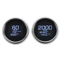 PartzBiz HD DS22120747 - Dakota Digital Chrome MLX-8696 Plug-In 6 LED มาตรวัด Harley FLH/T 96-03 PartzBiz HD DS22120747 - Dakota Digital Chrome MLX-8696 Plug-In 6 LED มาตรวัด Harley FLH/T 96-03