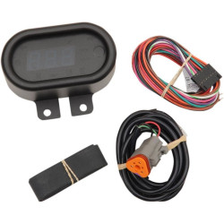 PartzBiz HD DS22100190 - Dakota Digital MCL-5400-K Black Classic 5000 Series มาตรวัดความเร็ว Harley & Custom