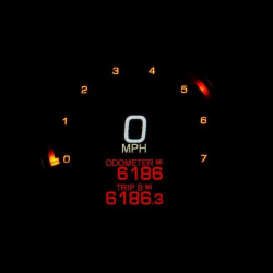 PartzBiz HD DS22100515 - Dakota Digital MLX-3012-K สีดำ LED MLX Series เกจ SPEEDO Tach 3 3/8 CAN BUS