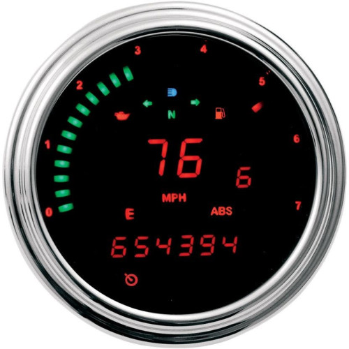 PartzBiz HD: 4418931-Dakota Digital MCL-2004-R LED สีแดง 2000 Series FatBob เกจ Speedo Tach 04-10 | MCL-2004-R