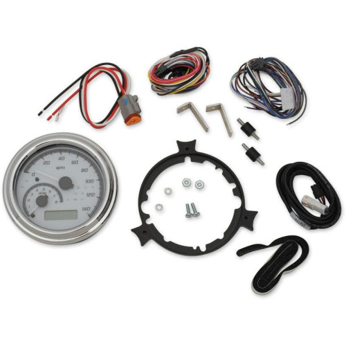 PartzBiz HD: 4418934-Dakota Digital White/Gray & Chrome MVX Analog Gauge Speedo Tach Harley 96-03 | MVX-2002-WG-C PartzBiz HD: 4418934-Dakota Digital White/Gray & Chrome MVX Analog Gauge Speedo Tach Harley 96-03 | MVX-2002-WG-C