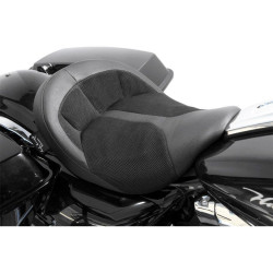 PartzBiz HD WP830-0103 - Danny Grey BigIST Air Black Leather Solo Wide Saddle Seat Harley Touring 08-15 | แดนนี่ เกรย์ PartzBiz HD WP830-0103 - Danny Grey BigIST Air Black Leather Solo Wide Saddle Seat Harley Touring 08-15 | แดนนี่ เกรย์