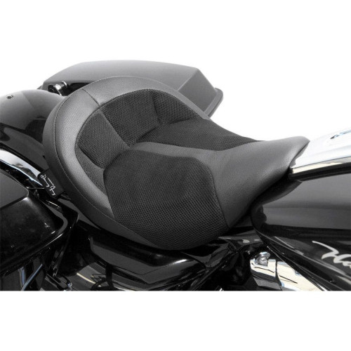 PartzBiz HD: 4418922-Danny Gray BigIST Air Black Leather Solo Wide Saddle Seat Harley Touring 08-15 | Danny Gray