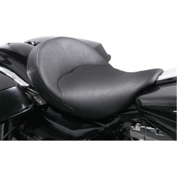 PartzBiz HD WP830-0385 - Danny Grey BigIST Black Vinyl Solo Wide Saddle Seat สำหรับ Harley Touring 08-15 | แดนนี่ เกรย์ PartzBiz HD WP830-0385 - Danny Grey BigIST Black Vinyl Solo Wide Saddle Seat สำหรับ Harley Touring 08-15 | แดนนี่ เกรย์
