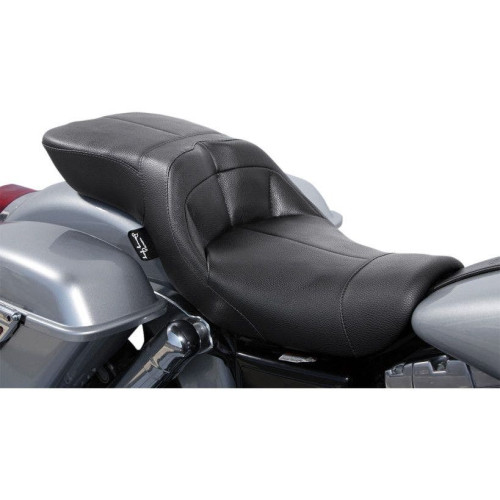 PartzBiz HD: 4418894-Danny Grey Black Vinyl TourIST 2-Up Air Touring Seat สำหรับ Harley Dyna 06-16 Model | FA-DGE-0316 PartzBiz HD: 4418894-Danny Grey Black Vinyl TourIST 2-Up Air Touring Seat สำหรับ Harley Dyna 06-16 Model | FA-DGE-0316