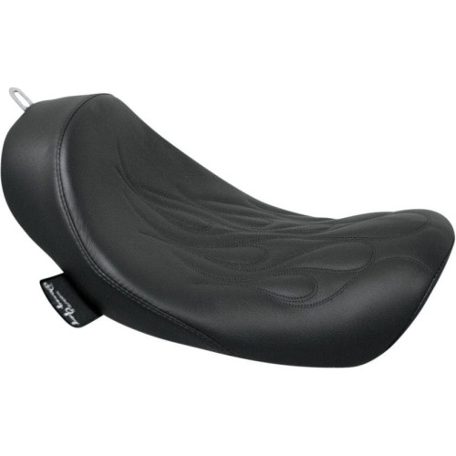PartzBiz HD: 4418900-Danny Gray Flame Stitch Black Vinyl Buttcrack Solo Seat for Harley Dyna 06-16 | 22-603F PartzBiz HD: 4418900-Danny Gray Flame Stitch Black Vinyl Buttcrack Solo Seat for Harley Dyna 06-16 | 22-603F