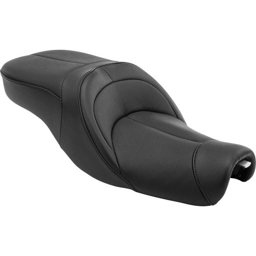 PartzBiz HD: 4418862-Danny Gray Lowist 2-Up Seat Leather Smooth Stitch Harley Sportster 04-18