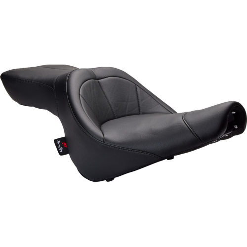 PartzBiz HD: 4418852-Danny Gray Tourist 2-up Air Seat Black Vinyl Harley for 06-10 FXST 07-17 FLSTF/B | FA-DGE-0317 PartzBiz HD: 4418852-Danny Gray Tourist 2-up Air Seat Black Vinyl Harley for 06-10 FXST 07-17 FLSTF/B | FA-DGE-0317