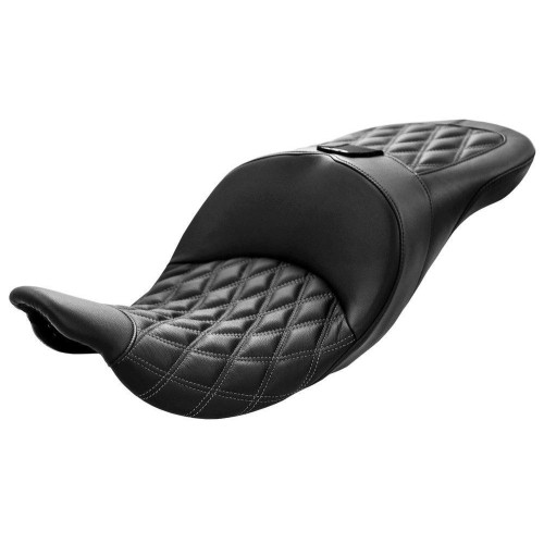 PartzBiz HD: 4418858-Danny Gray Tourist Tall 2-Up Seat Leather Diamond Stitch Harley Touring 08-20 PartzBiz HD: 4418858-Danny Gray Tourist Tall 2-Up Seat Leather Diamond Stitch Harley Touring 08-20