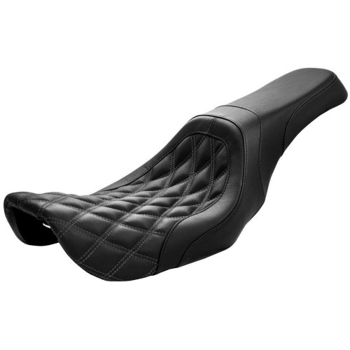 PartzBiz HD: 4418822-Danny Gray Weekday 2-Up Seat Leather Diamond Stitch Harley Dyna 06-17 PartzBiz HD: 4418822-Danny Gray Weekday 2-Up Seat Leather Diamond Stitch Harley Dyna 06-17