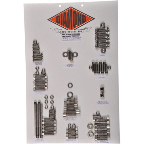 PartzBiz HD: 4418733-Diamond Engineering DE6077HP ชุดสลักเกลียวเครื่องยนต์สแตนเลส Harley FLH/T M8 การอัพเกรดใหม่ที่ดีที่สุดการเปลี่ยน touring bagger dresser เกียร์ระบบขับเคลื่อนตัวยึดฮาร์ดแวร์ PartzBiz HD: 4418733-Diamond Engineering DE6077HP ชุดสลักเกลียวเครื่องยนต์สแตนเลส Harley FLH/T M8 การอัพเกรดใหม่ที่ดีที่สุดการเปลี่ยน touring bagger dresser เกียร์ระบบขับเคลื่อนตัวยึดฮาร์ดแวร์