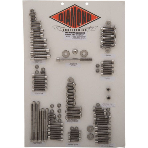 PartzBiz HD: 4418734-Diamond Engineering DE6079HP ชุดสลักเกลียวเครื่องยนต์สแตนเลส Harley Softail M8 การอัพเกรดใหม่ที่ดีที่สุดการเปลี่ยน touring bagger dresser เกียร์ระบบขับเคลื่อนตัวยึดฮาร์ดแวร์ PartzBiz HD: 4418734-Diamond Engineering DE6079HP ชุดสลักเกลียวเครื่องยนต์สแตนเลส Harley Softail M8 การอัพเกรดใหม่ที่ดีที่สุดการเปลี่ยน touring bagger dresser เกียร์ระบบขับเคลื่อนตัวยึดฮาร์ดแวร์