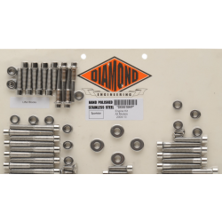 PartzBiz HD DS24010267 - ชุดน็อตเครื่องยนต์สแตนเลสขัดเงา Diamond Engineering OEM Sportster 04-15 | DE8510P PartzBiz HD DS24010267 - ชุดน็อตเครื่องยนต์สแตนเลสขัดเงา Diamond Engineering OEM Sportster 04-15 | DE8510P