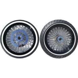 PartzBiz HD DNA-BLK-21/18-07 - ชุดแพ็คเกจล้อ DNA Mammoth 52 Spoke Black Rim Hub Harley 02-07