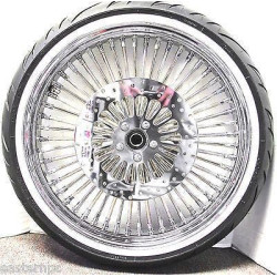 PartzBiz HD MS21580636-FRT-Package - DNA Chrome Mammoth 21” 52 ล้อ Fat Spoke และยาง White Wall Package Harley FL Softail 00-07