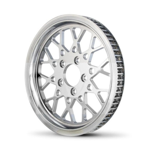 PartzBiz HD: 4418522-DNA Super Spoke Chrome 66 Tooth X 1" Rear Pulley Superspoke Custom Harley HD - M-PL-0166 PartzBiz HD: 4418522-DNA Super Spoke Chrome 66 Tooth X 1" Rear Pulley Superspoke Custom Harley HD - M-PL-0166