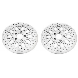 PartzBiz HD M-RT-1160 (x2) / EP-13274 (x2) - DNA Mesh Polished Dual Front 11.8 Disc Rotors Harley Touring 08-13 (Pair) | M-RT-1160 PartzBiz HD M-RT-1160 (x2) / EP-13274 (x2) - DNA Mesh Polished Dual Front 11.8 Disc Rotors Harley Touring 08-13 (Pair) | M-RT-1160