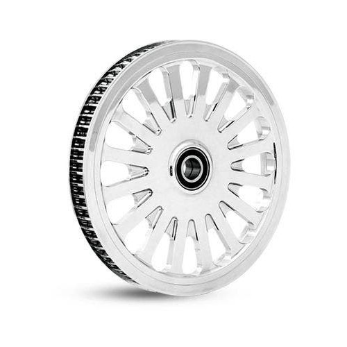 PartzBiz HD: 4418498-DNA Super Spoke Chrome Cush Drive Pulley 68th x 1" for Harley 09-up Touring  | M-PL-0172 
