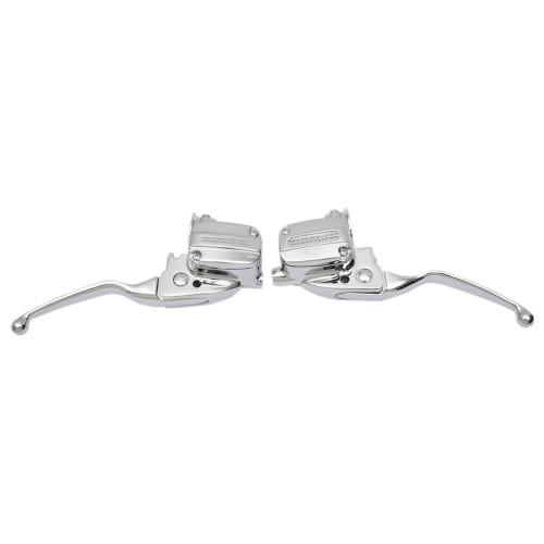 PartzBiz HD: 4418402-Drag 0610-1952 Chrome Brake & Hydraulic Clutch Control Kit 17-18 Harley Touring 06101952