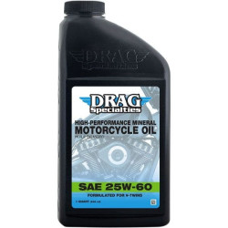 PartzBiz HD DS36010774 - Drag 1 US quart 25W-60 High-Performance Mineral Engine Oil for V-Twin PartzBiz HD DS36010774 - Drag 1 US quart 25W-60 High-Performance Mineral Engine Oil for V-Twin