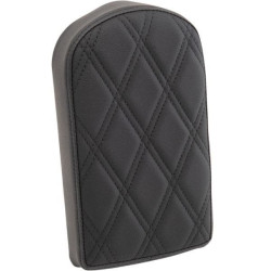 PartzBiz HD DS08220440 - Drag 10" Sissy Bar Pad Black Double Diamond Vinyl Harley & Custom 0822-0440