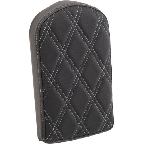 PartzBiz HD: 4418360-Drag 10" Sissy Bar Pad Silver Double Diamond Vinyl Harley & Custom 0822-0441 PartzBiz HD: 4418360-Drag 10" Sissy Bar Pad Silver Double Diamond Vinyl Harley & Custom 0822-0441