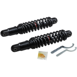 PartzBiz HD DS13101668 - Drag 13” โช้คอัพแบบปรับความสูงได้ระดับพรีเมี่ยม Black Heavy Duty Harley Dyna 91-17