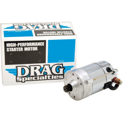 PartzBiz HD DS801008 - Drag 1.4kw Chrome High Performance Prestolite Starter Harley Pre-89 Big Twin | 80-1008 เปลี่ยน OEM 31463-88T