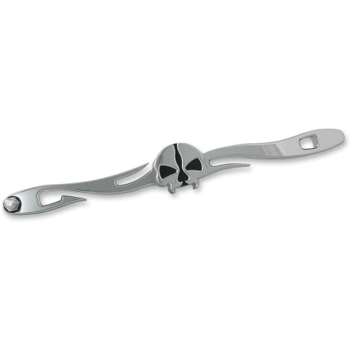 PartzBiz HD: 4418372-Drag 1601-0491 Chrome Split Skull Custom Shift Linkage Harley 00-17 FLST Softail