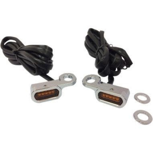 PartzBiz HD: 4418347-Drag 2040-2132 Chrome Amber Lens LED Handlebar Marker Light 96-17 Harley FL FX XL 2032-2140 20402132 PartzBiz HD: 4418347-Drag 2040-2132 Chrome Amber Lens LED Handlebar Marker Light 96-17 Harley FL FX XL 2032-2140 20402132