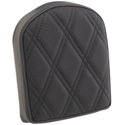 PartzBiz HD DS08220443 - Drag 7 ” Sissy Bar Pad Black Double Diamond Vinyl Harley & Custom 0822-0443