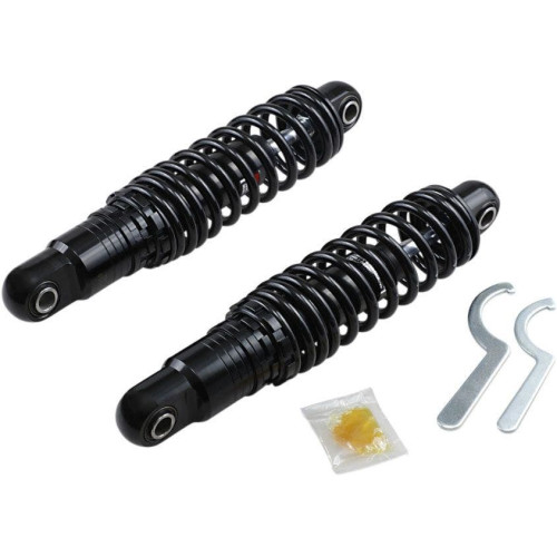 PartzBiz HD: 4418302-Drag Black 12" Premium Ride-Height Adjustable Shocks Heavy Duty Harley 99-17 PartzBiz HD: 4418302-Drag Black 12" Premium Ride-Height Adjustable Shocks Heavy Duty Harley 99-17
