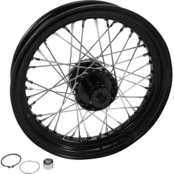 PartzBiz HD DS02030665 - Drag Black 16 x 3 40 Spoke Front Wheel Single Disc No ABS Harley Softail 86-99 PartzBiz HD DS02030665 - Drag Black 16 x 3 40 Spoke Front Wheel Single Disc No ABS Harley Softail 86-99