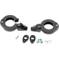 PartzBiz HD DS20201270 - Drag Black 41mm Fork Turn Signal Clamp Mounts Harley & Metric Custom PartzBiz HD DS20201270 - Drag Black 41mm Fork Turn Signal Clamp Mounts Harley & Metric Custom