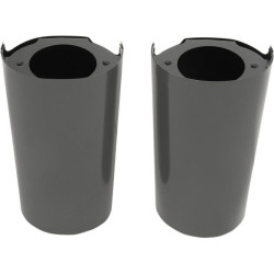 PartzBiz HD DS04110118 - Drag Specialties ความยาวสต็อกเรียบสีดำ Repl OEM Upper Slider Covers 14-17 | 0411-0118 เปลี่ยน OEM 45600003 & 45800023