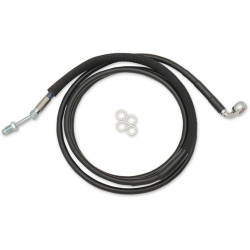 PartzBiz HD DS06610026 - Drag Black Braided Extended Plus + 4 สายคลัตช์ไฮดรอลิก FLTRX 17-18 | 0661-0026