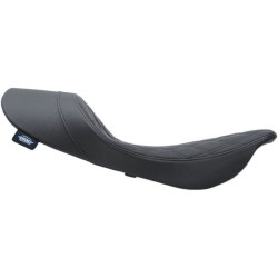PartzBiz HD DS08011159 - Drag Specialties 0801-1159 Black Diamond Stitched Low Pro Solo Seat 97-07 Harley touring road king street glide custom saddle อัพเกรด