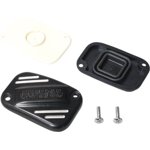 PartzBiz HD: 4418272-Drag Black Front Brake Master Cylinder Cover with Gasket Harley Softail 15-Up PartzBiz HD: 4418272-Drag Black Front Brake Master Cylinder Cover with Gasket Harley Softail 15-Up