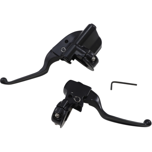 PartzBiz HD: 4418247-Drag Black Matte Black Brake Clutch Lever Assembly Harley M8 Softail 18-Up