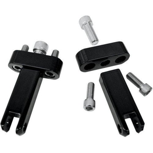 PartzBiz HD: 4418252-Drag Black Passenger Floorboard to Peg Conversion Mounts Harley Touring FLH/T PartzBiz HD: 4418252-Drag Black Passenger Floorboard to Peg Conversion Mounts Harley Touring FLH/T