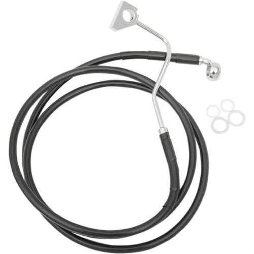 PartzBiz HD: 4418213-Drag Stainless Black Vinyl Extended Length Front Brake Line +4" Overall 68ÔøΩ" | 1741-4506 PartzBiz HD: 4418213-Drag Stainless Black Vinyl Extended Length Front Brake Line +4" Overall 68ÔøΩ" | 1741-4506