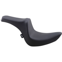 PartzBiz HD DS08021437 - Drag Black Predator III 2-Up Smooth Vinyl Seat Harley Softail 06-17